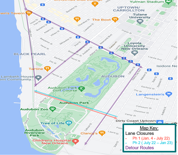 Magazine St -Roadwork Map