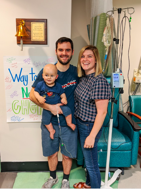 Charlie with smiling parents