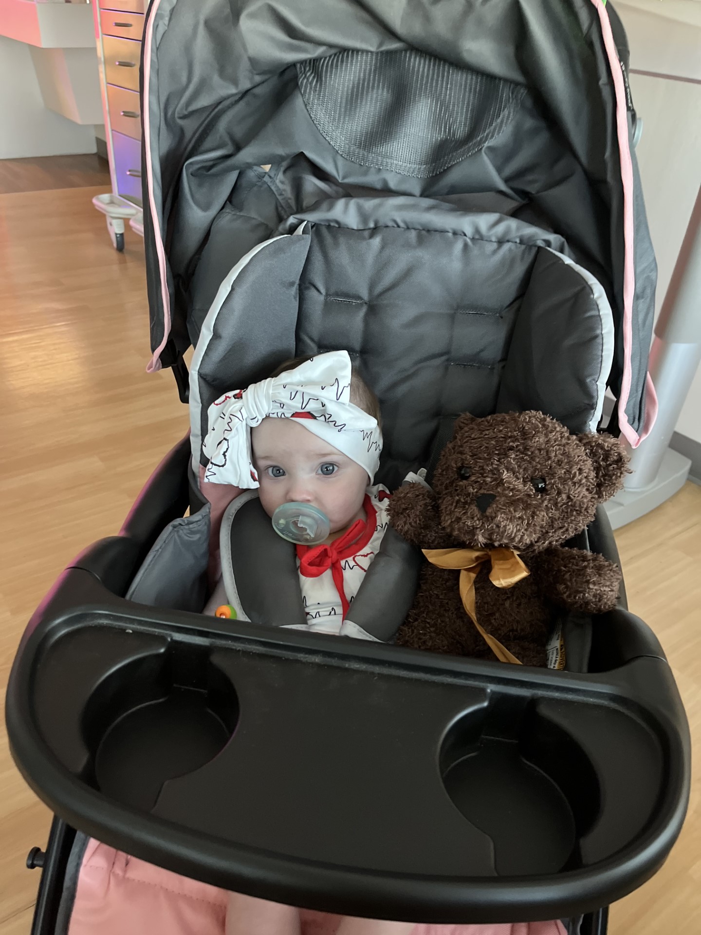 Aurora in stroller