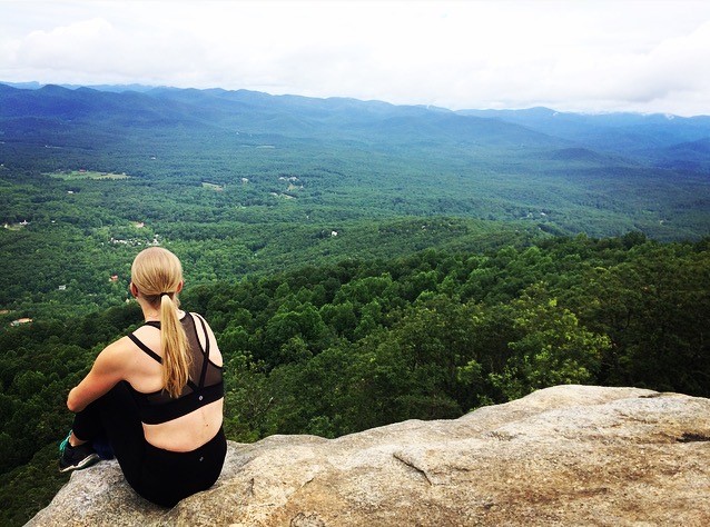 Erin sitting on ground