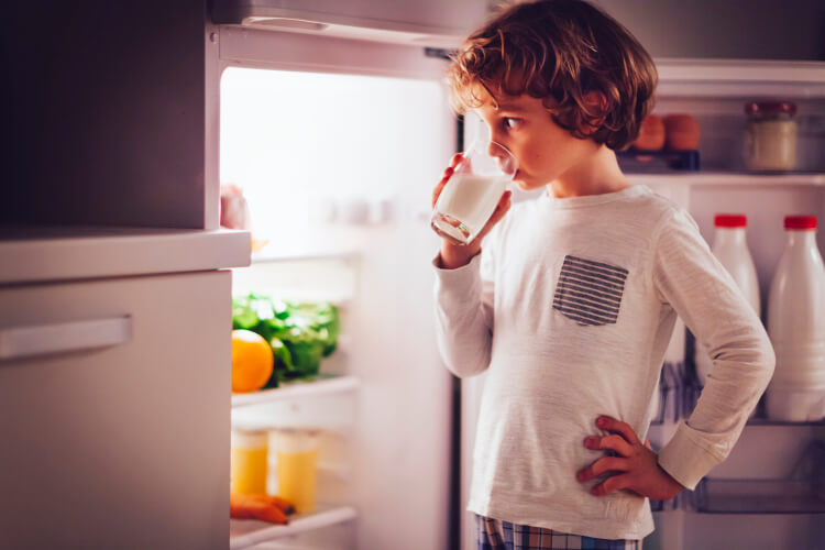 boy with milk