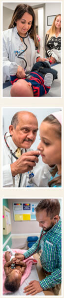 Drs. Isabel, Otto and Paul Remedios with patients